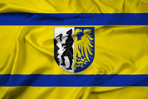 Waving Flag of Bytom, Poland — Stock Photo, Image