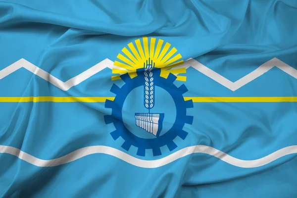 Viftande flagga provinsen Chubut, Argentina — Stockfoto