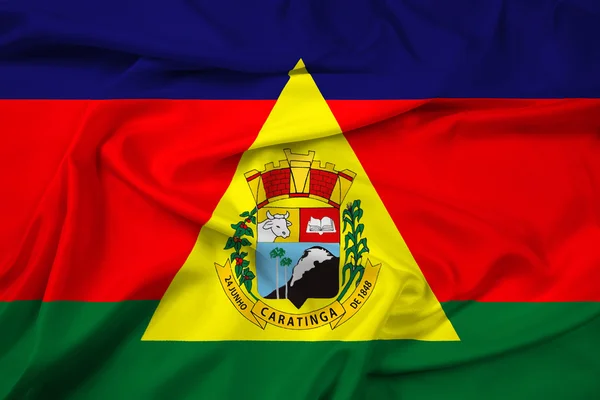 Flagge schwenkend aus Caratinga, Brasilien — Stockfoto