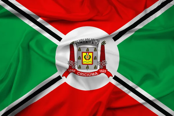Mávání vlajkou Criciuma, Brazílie — Stock fotografie