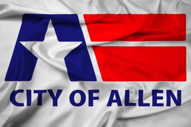 Allen, Texas, ABD bayrağı sallayarak