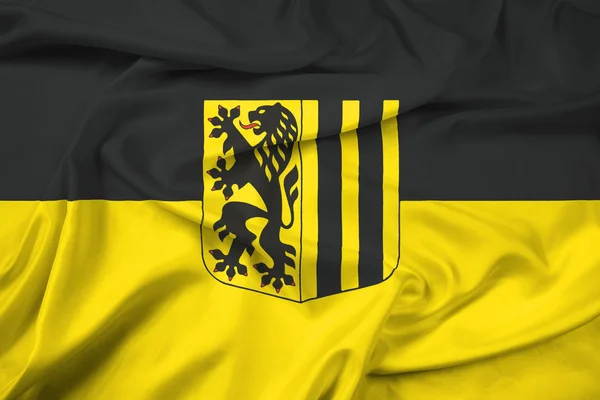 Macha flagą Drezno, Niemcy — Zdjęcie stockowe