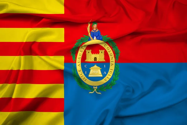 Bandeira ondulada de Elche, Espanha — Fotografia de Stock