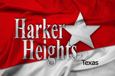 Harker Heights, Texas, ABD bayrağı sallayarak