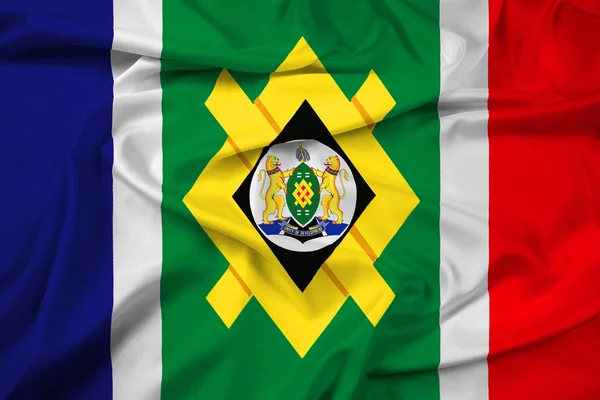 Bandeira ondulante de Joanesburgo, África do Sul — Fotografia de Stock