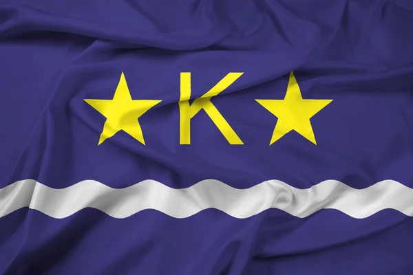 Wapperende vlag van Kinshasa, Democratische Republiek Congo — Stockfoto