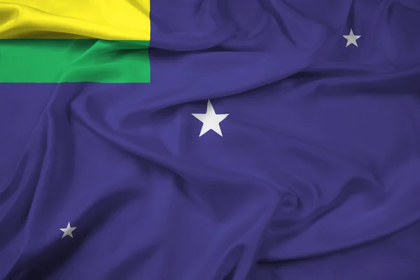 Bandiera sventolante di Lages, Stato di Santa Catarina, Brasile — Foto Stock