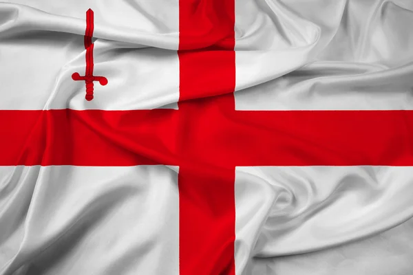 Flagge der Stadt London, England, Großbritannien schwenken — Stockfoto