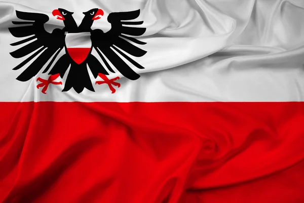 Bandera ondeante de Lubeck, Alemania — Foto de Stock