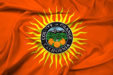 Orange County, Kaliforniya, ABD bayrağı sallayarak
