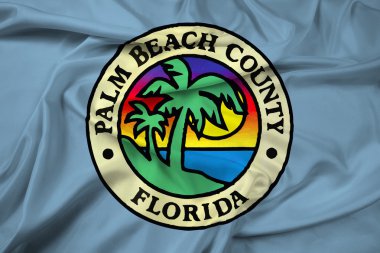 Palm Beach County, Florida, ABD bayrağı sallayarak