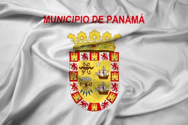 Panama City, Panama bayrağı sallayarak — Stok fotoğraf