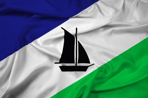 Bandera ondeante de Puerto Montt, Chile — Foto de Stock