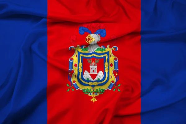 Bandeira ondulante de Quito, Equador — Fotografia de Stock