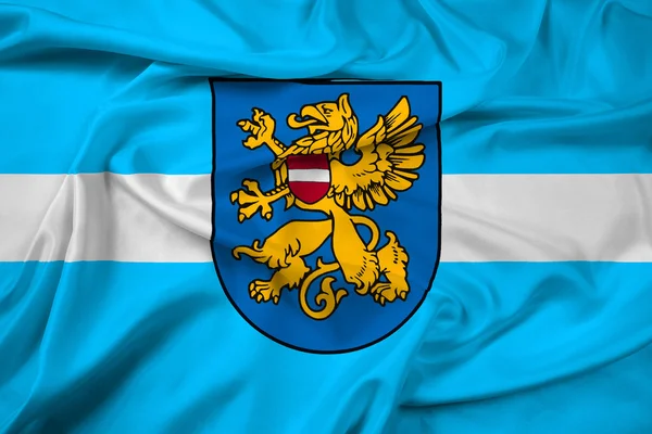 Bandiera sventolante di Rezekne, Lettonia — Foto Stock