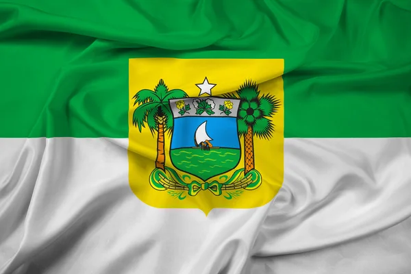 Bandiera sventolata dello Stato del Rio Grande do Norte, Brasile — Foto Stock