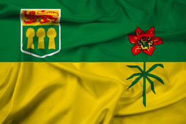 Saskatchewan eyaletinde, Kanada bayrağı sallayarak