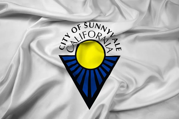 Bandera ondeante de Sunnyvale, California, EE.UU. — Foto de Stock