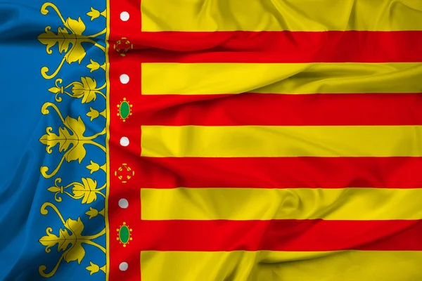 Drapeau de la Communauté Valencienne, Espagne — Photo