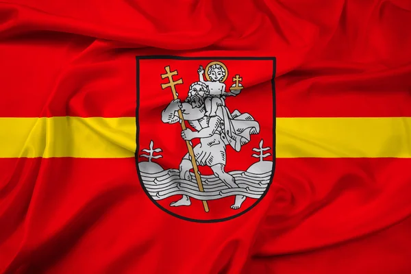 ヴィリニュス、リトアニアの旗を振っています。 — ストック写真