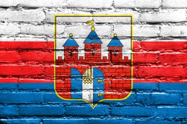 Bydgoszcz, Polonya bayrağı tuğla duvara boyalı