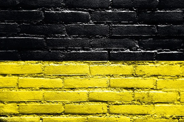 Baden Wurttemberg, Almanya, bayrağı tuğla duvara boyalı — Stok fotoğraf