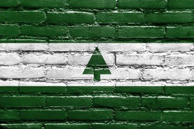 Greenbelt, Maryland, ABD, bayrağı tuğla duvara boyalı