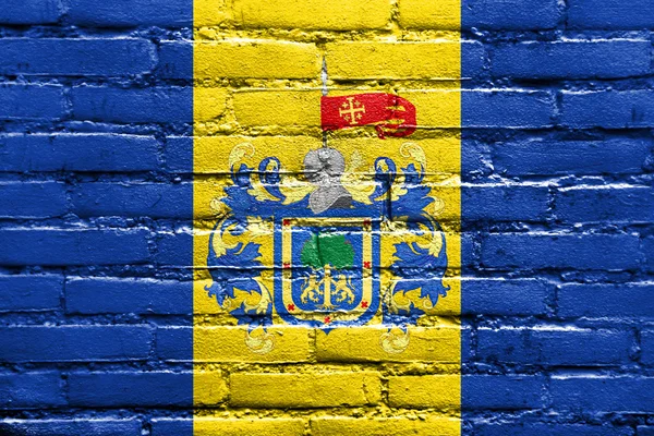 Flag of Guadalajara, Mexico, painted on brick wall — Stock Photo, Image