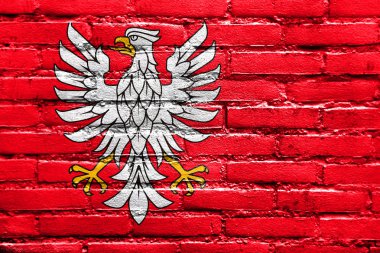 Masovian Voyvodalığı, Polonya, bayrağı tuğla duvara boyalı
