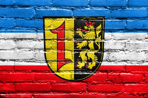 Bandera de Mannheim con Escudo de armas, Alemania — Foto de Stock