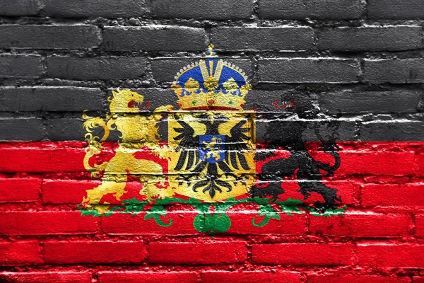 Flaga z herbem, Holandia Nijmegen — Zdjęcie stockowe