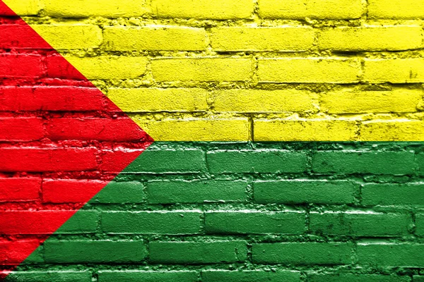 Flag of Santa Rosa, Ecuador, painted on brick wall — Stock Photo, Image