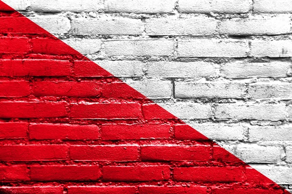 Flag of Utrecht, Netherlands, painted on brick wall — Stock Photo, Image