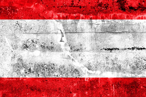 Flag of Antwerp City, Belgium, painted on dirty wall — Stock Photo, Image