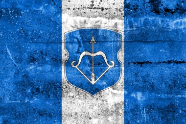 Brest, Beyaz Rusya, bayrağı kirli duvara boyalı