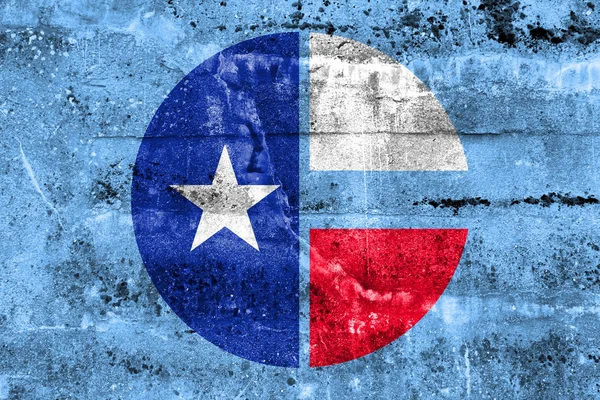 Bandeira do Condado de Collin, Texas, EUA, pintada na parede suja — Fotografia de Stock