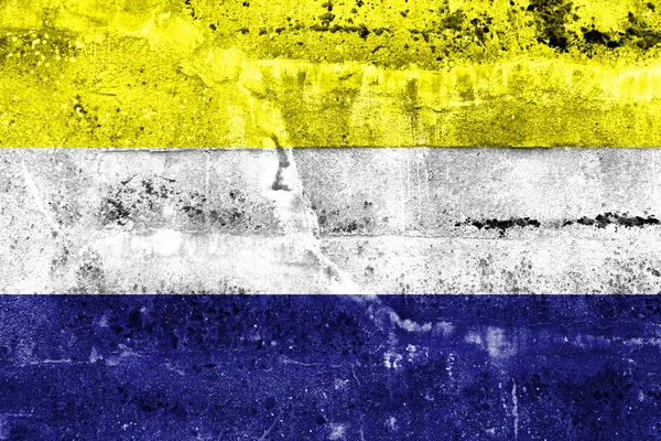 Флаг Дауле, Эквадор, расписанный на грязной стене — стоковое фото