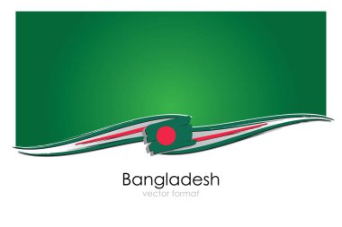 Renkli el çizgileri Vektör Biçiminde Bangladeş Bayrağı