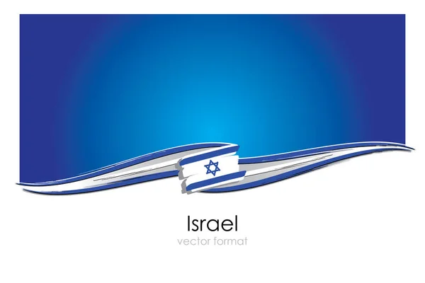 Bandeira Israel Com Linhas Desenhadas Mão Coloridas Formato Vetorial — Vetor de Stock