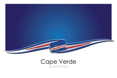 Renkli el çizgileri Vektör Biçiminde Cape Verde Bayrağı