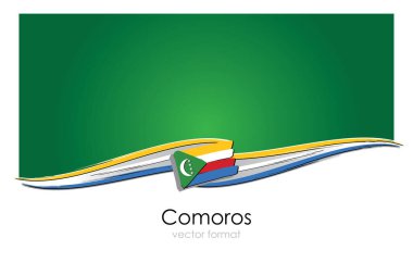 Renkli el çizgileri Vektör Biçiminde Komoros Bayrağı