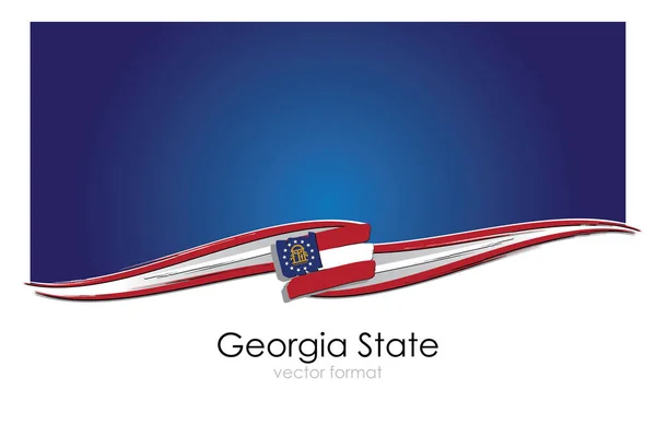 Gruzie Státní Vlajka Barevnými Ručně Kreslené Čáry Vektorovém Formátu — Stockový vektor