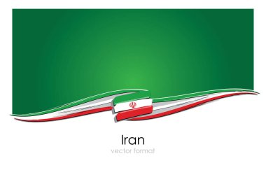 Iran bayrağı renkli el ile çizilmiş çizgiler Vektör formatında