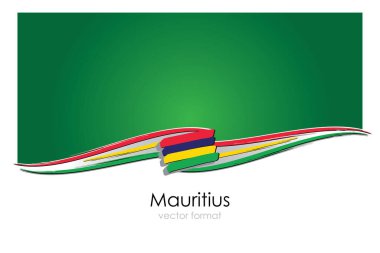Mauritius bayrak renkli el ile çizilmiş çizgiler Vektör formatında