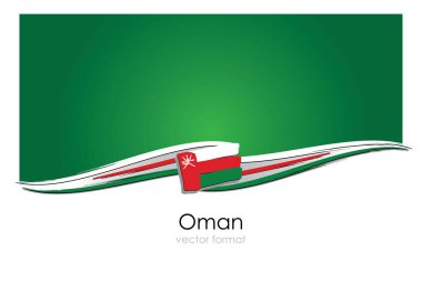 Renkli el çizgileri Vektör Biçiminde Umman Bayrağı