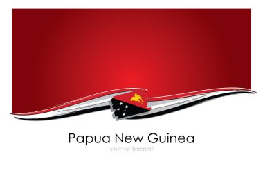 Renkli el çizgileri Vektör Biçiminde Papua Yeni Gine Bayrağı