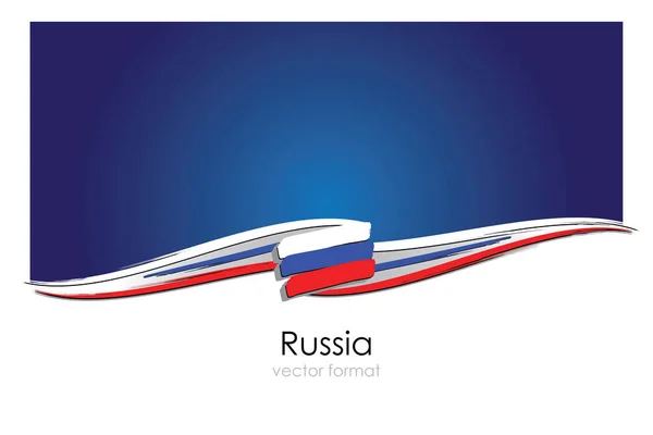 Rússia Bandeira Com Linhas Desenhadas Mão Coloridas Formato Vetorial —  Vetores de Stock