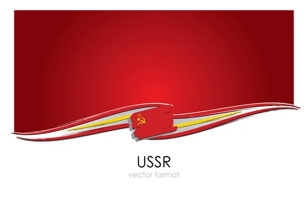 Bandeira Urss Com Linhas Desenhadas Mão Coloridas Formato Vetorial —  Vetores de Stock