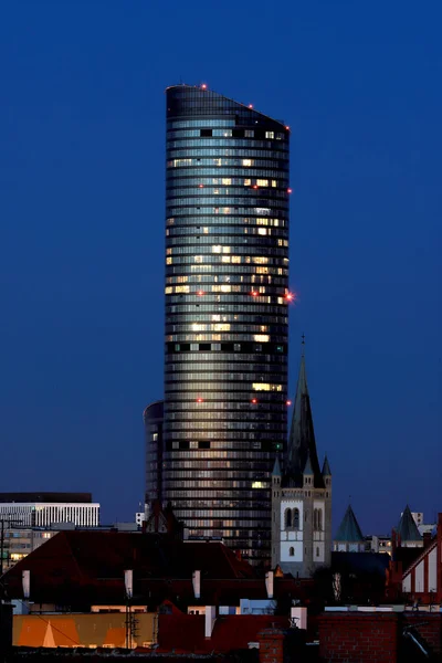 Wroclaw Polen April 2021 Sky Tower Het Hoogste Woongebouw Polen — Stockfoto