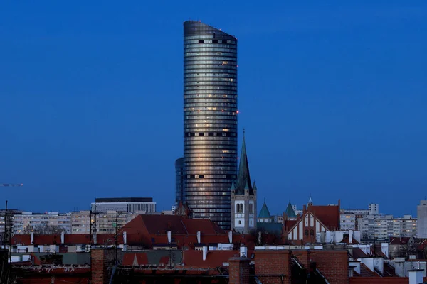 Wroclaw Polonia Abril 2021 Sky Tower Edificio Residencial Más Alto — Foto de Stock